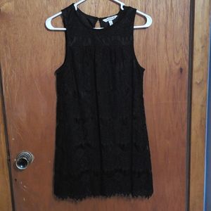Black lace cocktail dress